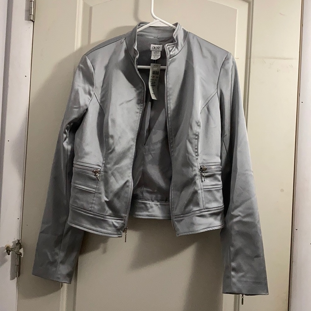 Cache Silver size 6 moto jacket